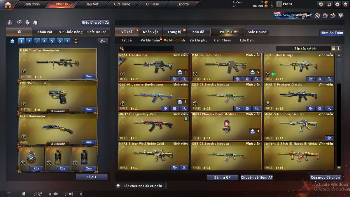 shop acc cf uy tin gia re